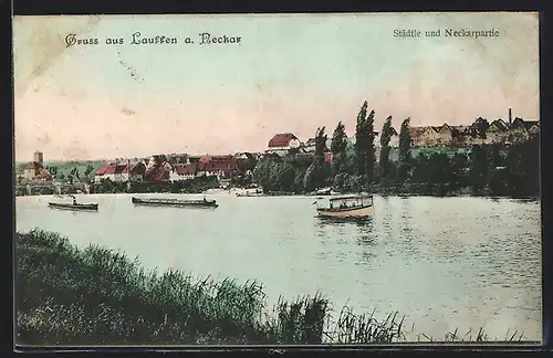 AK Lauffen a. Neckar, Städtle und Neckarpartie