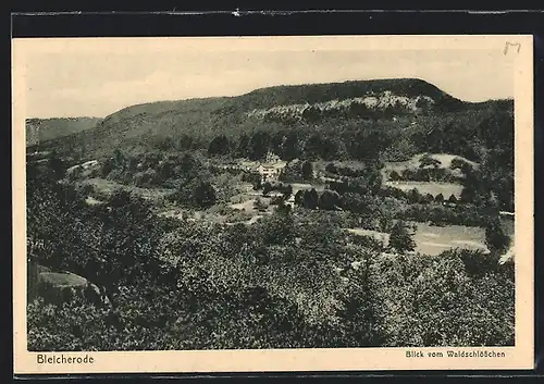 AK Bleicherode, Blick vom Waldschlösschen