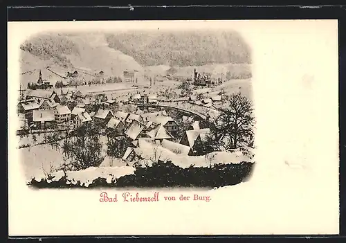 AK Bad Liebenzell, Winteraussicht von der Burg