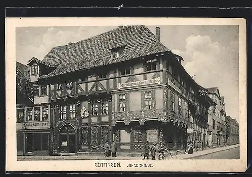 AK Göttingen, Passanten am Junkernhaus