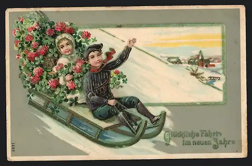 AK Kinder rodeln ins neue Jahr