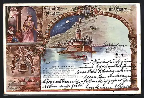 AK Sage Agnes von Stauffen in der Pfalz, Agnes von Stauffen erwartet Heinrich von Braunschweig