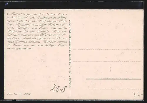 AK Amfortas zog mit dem heiligen Speer in den Kampf...