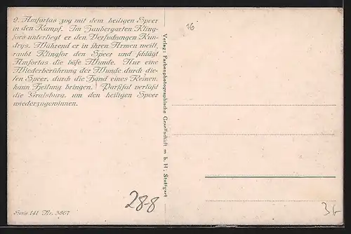 AK Amfortas zog mit dem heiligen Speer in den Kampf...