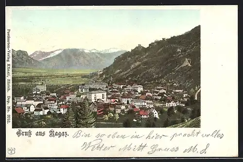 AK Ragaz, Totalansicht von einem Berg aus