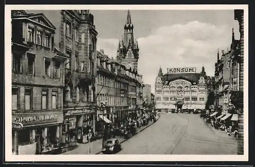 AK Erfurt, Strassenpartie Am Anger