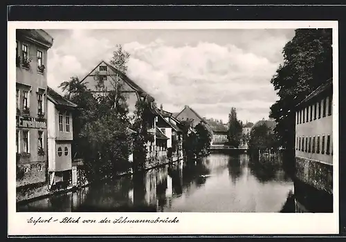AK Erfurt, Blick von der Lehmannsbrücke
