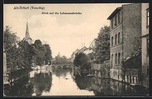 AK Alt-Erfurt /Venedig, Blick auf die Lehmannsbrücke