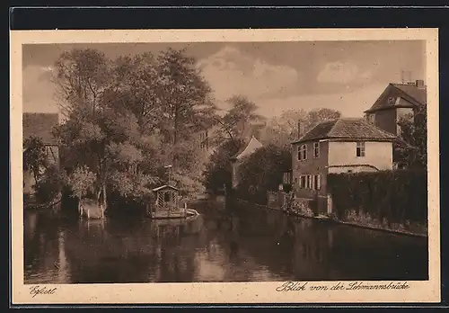 AK Erfurt, Blick von der Lehmannsbrücke