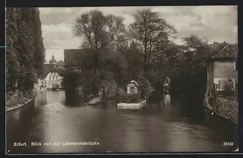 AK Erfurt, Blick von der Lehmannsbrücke