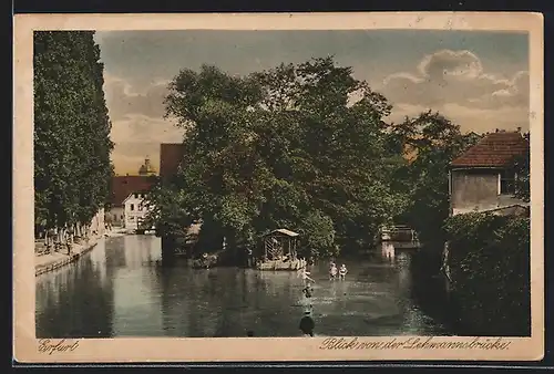 AK Erfurt, Blick von der Lehmannsbrücke