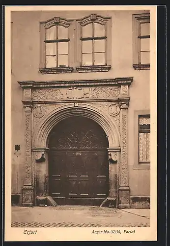 AK Erfurt, Portal des Hauses Anger No. 37 /38