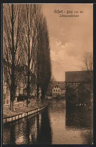 AK Erfurt, Blick von der Lehmannsbrücke