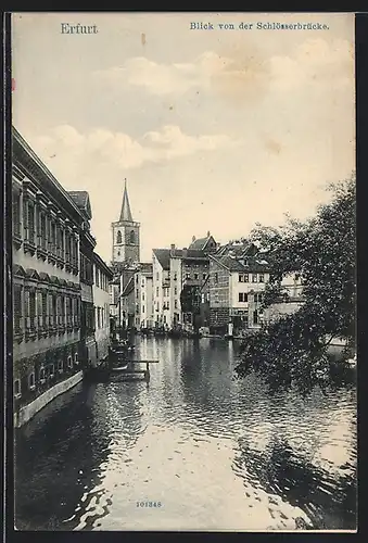 AK Erfurt, Blick von der Schlösserbrücke