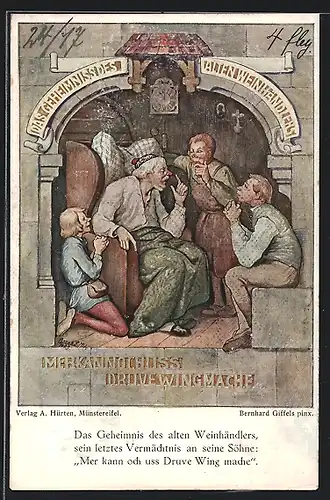 AK Weinhändler gibt ein Geheimnis weiter an seine Söhne: Mer kann och uss Druve Wing mache