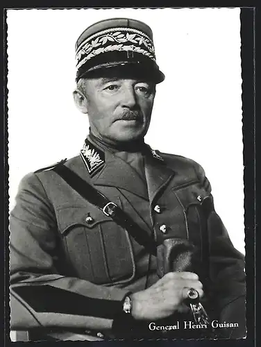 AK General Henri Guisan, Brustportrait schweizer Heerführer