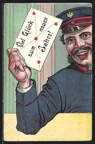 AK Briefträger bringt Neujarsgrüsse