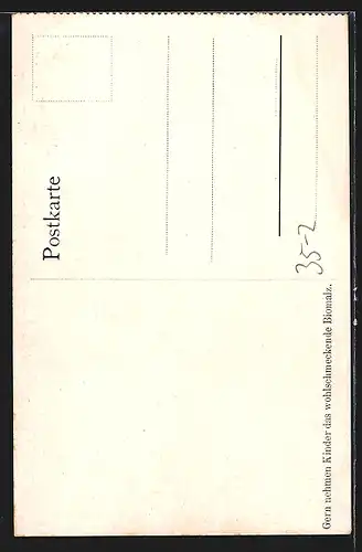 Künstler-AK Blühendes Aussehen verschafft Biomalz, Kleinkind mit Lätzchen, Reklame