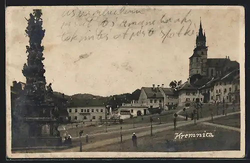 AK Kremnica, Blick zur Kirche