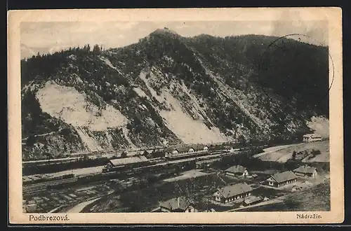 AK Podbrezova, Bahnhof / Nadrazie