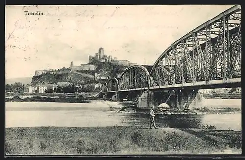 AK Trencín, Flusspartie mit Brücke