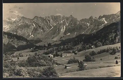 AK Rietbad, Ortsansicht mit Säntis