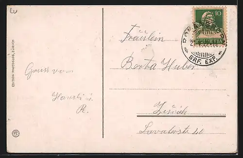 AK Romanshorn, Hafen und Dampfer