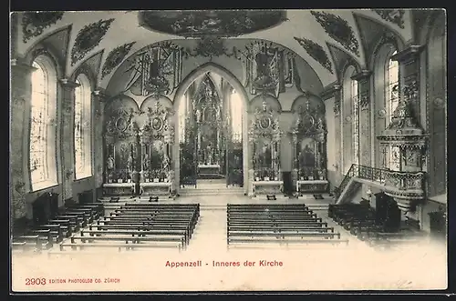 AK Appenzell, Inneres der Kirche