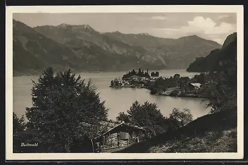 AK Iseltwald, Seepartie aus der Vogelschau