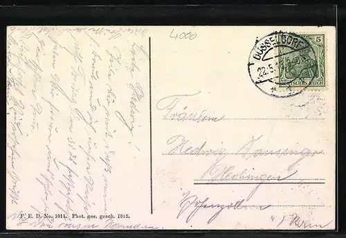 AK Düsseldorf, Am Corneliusplatz mit Strassenbahn