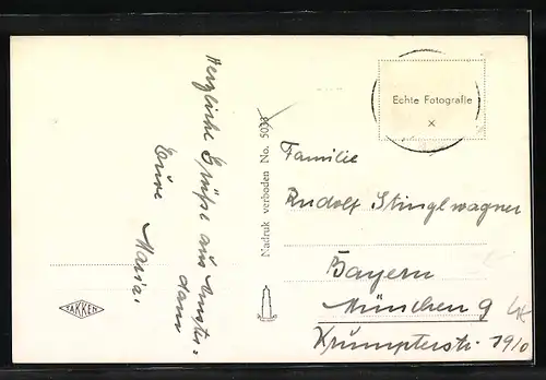 AK Amsterdam, Leidse Plein, Strassenbahn