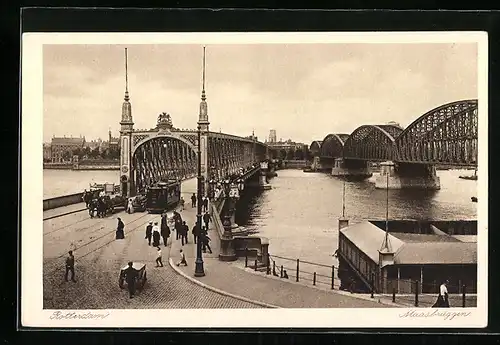 AK Rotterdam, Maasbrüggen, Strassenbahn