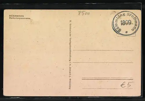 AK Nürnberg, Hallertor mit Strassenbahn