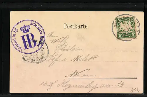 AK München, Karlsplatz mit Strassenbahn