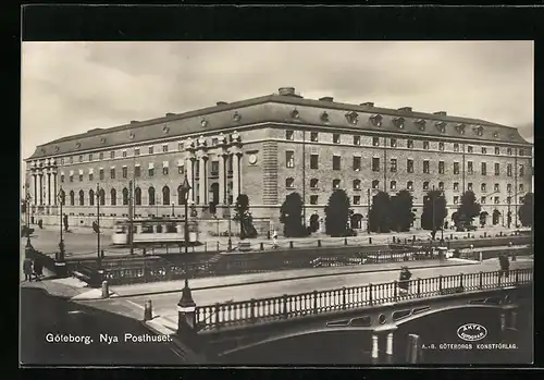 AK Göteborg, Nya Posthuset, Strassenbahn