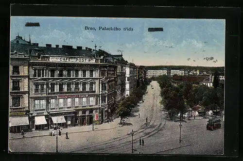 AK Brünn / Brno, Strassenbahn am Bahnring