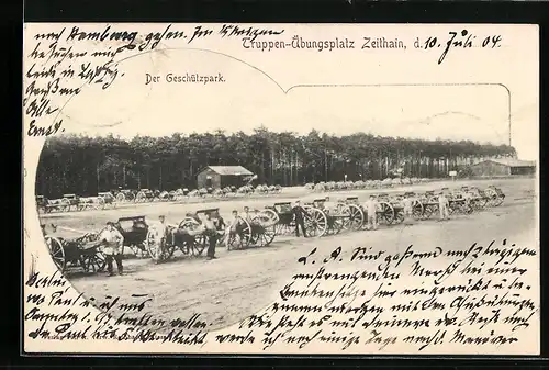 AK Zeithain, Truppen-Übungsplatz, der Geschützpark