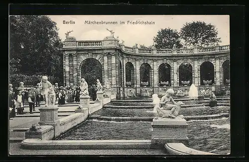 AK Berlin, Märchenbrunnen im Friedrichshain