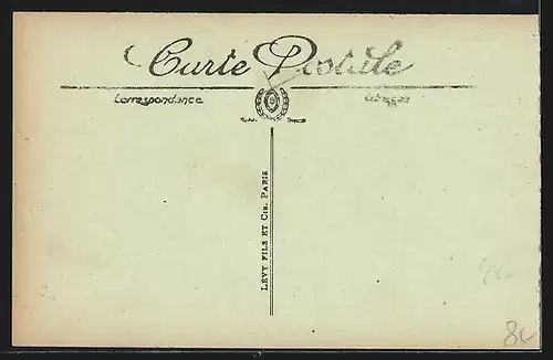 AK Calais, La Poste, Strassenbahn