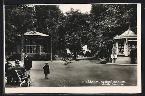 AK Piestany, Musik Pavillon im Park