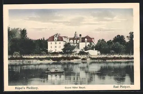 AK Piestany, Grand Hotel Royal mit Boot