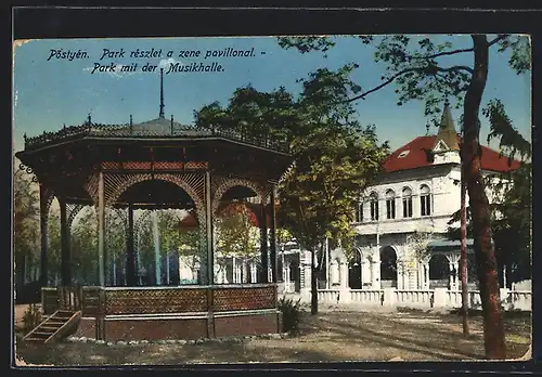 AK Piestany, Park mit Musikhalle