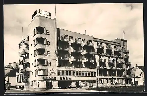 AK Piestany, Hotel Eden mit Balkonen
