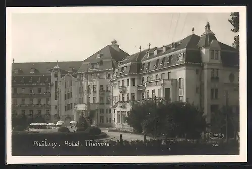 AK Piestany, Hotel Thermia, Aussenansicht