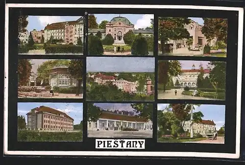 AK Piestany, Gebäudeansicht, Pavillon, Ortspartie