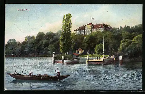 AK Insel Mainau, Fischerboot vor der Anlegestelle