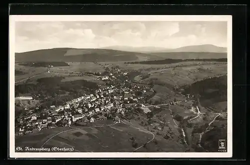 AK St. Andreasberg /Oberharz, Totalansicht aus der Vogelschau