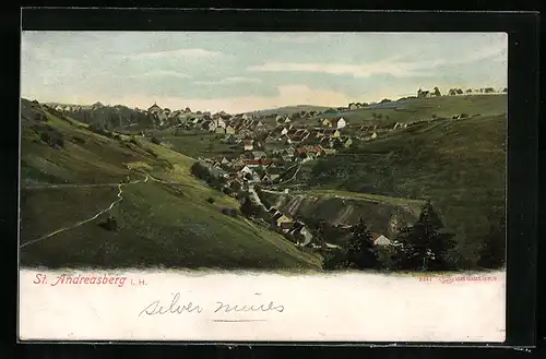 AK St. Andreasberg /Oberharz, Ortsansicht mit Umgebung