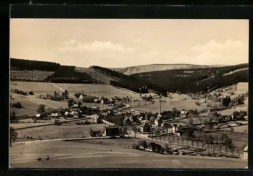 AK Heidersdorf /Erzgebirge, Ortsansicht mit Eisenzeche