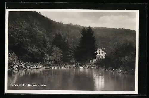 AK Badenweiler, Bergmannsruhe mit See-Idylle